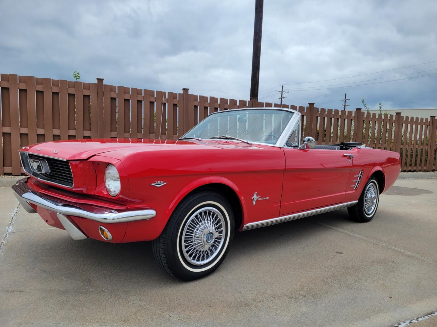 1966 Red /Black Ford Mustang Deluxe Pony Interior (6F08C738368) with an Original 289ci. engine, Automatic transmission, located at 2510 47th St. Suite 200, Boulder, CO, 80301, (303) 641-0333, 40.026196, -105.243217 - Known History back to its Original Purchaser Curtis Travis from Foxworthy Ford. This Beautiful 1966 Convertible Mustang is Equipped with its Original 289ci. V8, and C4 3 speed Automatic Transmission. The Vintage AC was Serviced and Recharged with 134 coolant October 2023. It has its Original F - Photo#0